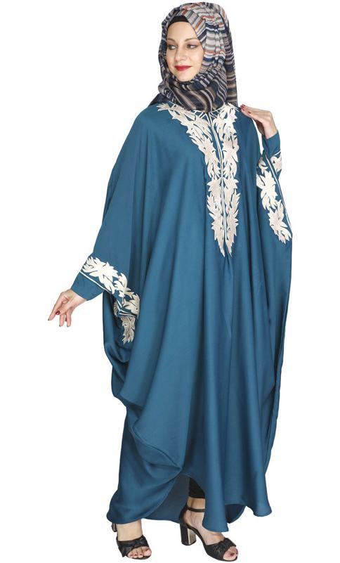 Aesthetically Elegent Teal Green Kaftan