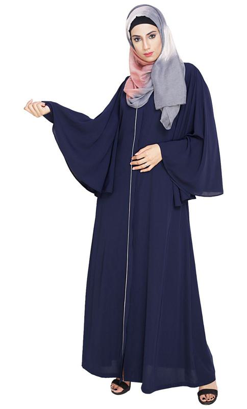 Angel Sleeves Blue Abaya (Made-To-Order)
