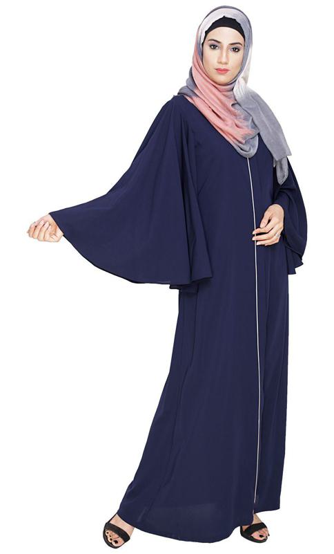 Angel Sleeves Blue Abaya (Made-To-Order)