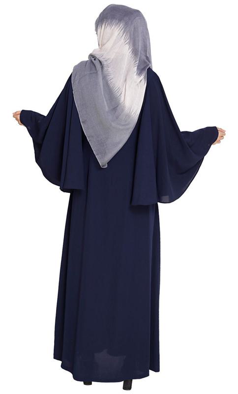 Angel Sleeves Blue Abaya (Made-To-Order)