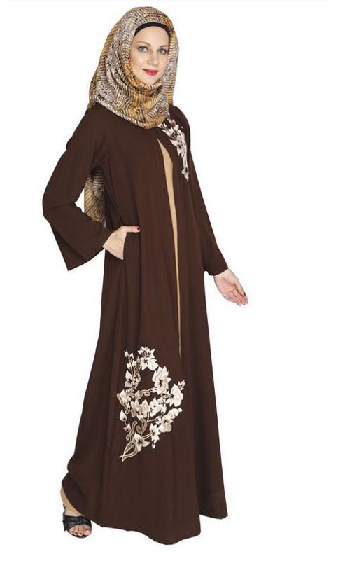Beckon Brown Jacket Style Abaya (Made-To-Order)