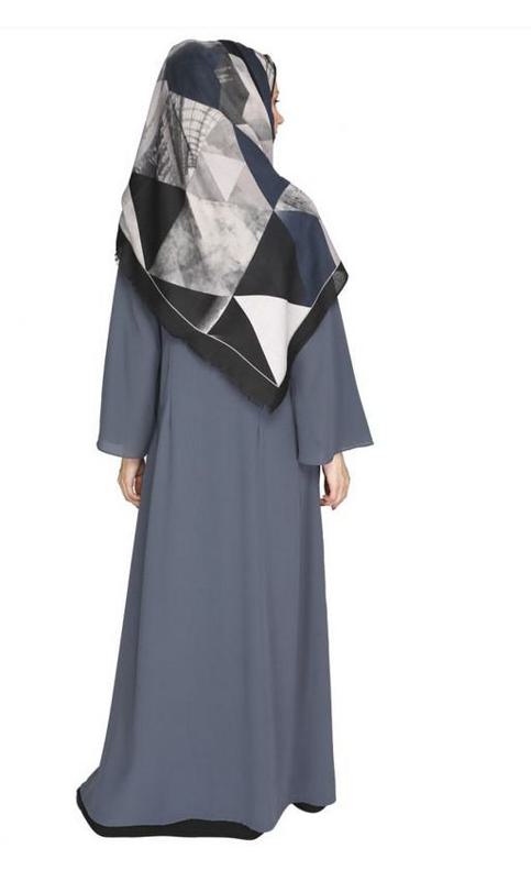 Beckon Grey Jacket Style Abaya