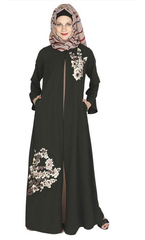 Beckon Olive Green Jacket Style Abaya (Made-To-Order)