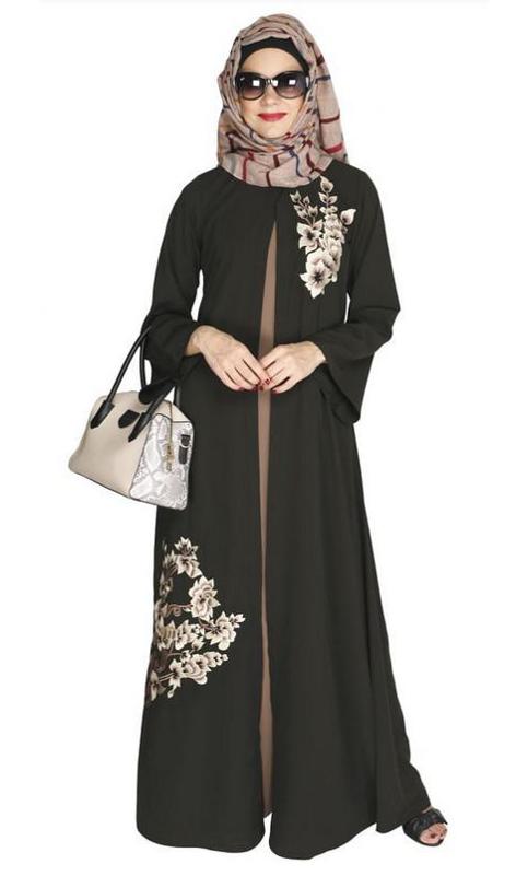 Beckon Olive Green Jacket Style Abaya (Made-To-Order)