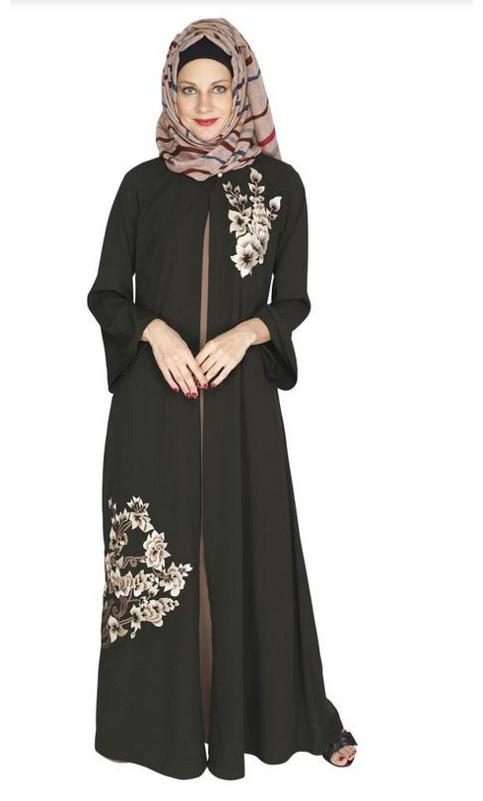 Beckon Olive Green Jacket Style Abaya (Made-To-Order)