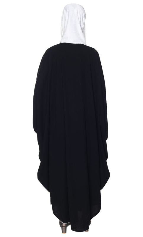 Black And White Dimensional Design Embroidered Kaftan