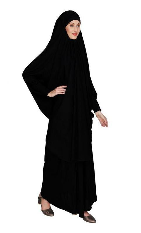 Black Skirt With Khimar Set (Made-To-Order)