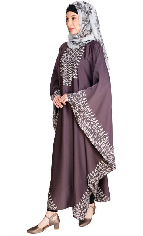 Block Printed Purple Kaftan