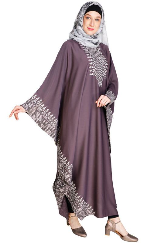 Block Printed Purple Kaftan