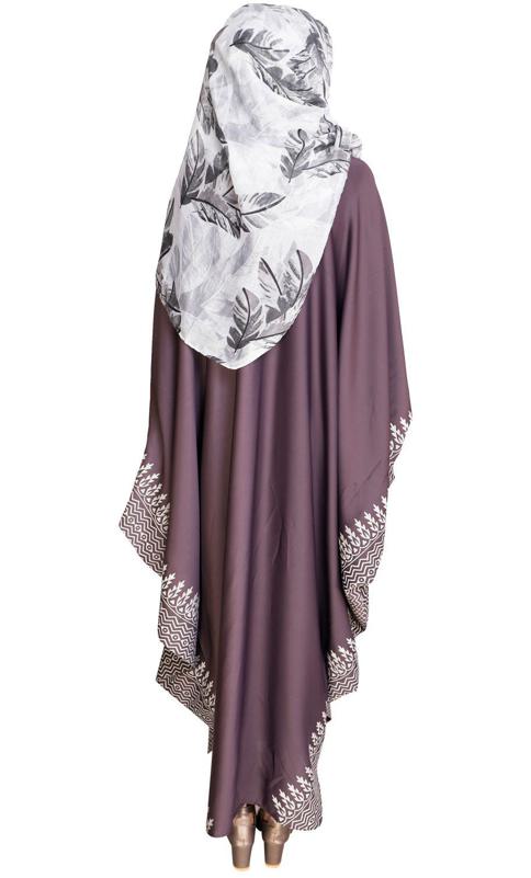 Block Printed Purple Kaftan