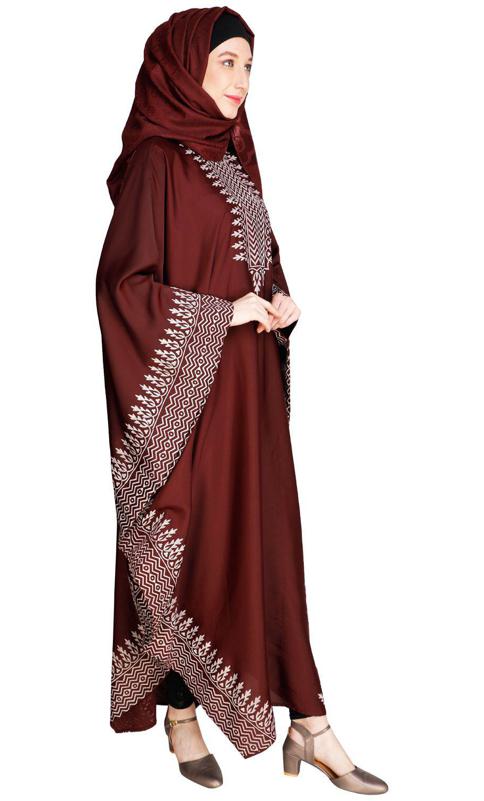 Block Printed Wine Kaftan (Made-To-Order)