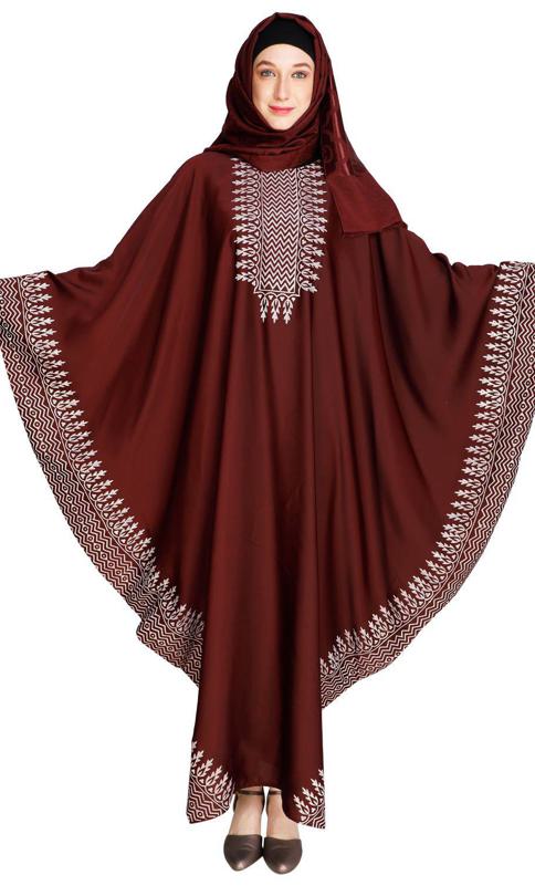 Block Printed Wine Kaftan (Made-To-Order)