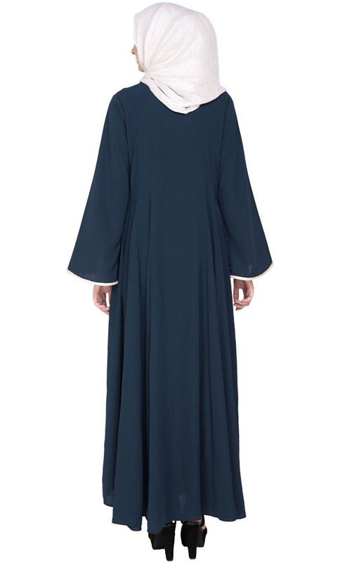 Blue Flared Abaya (Made-To-Order)