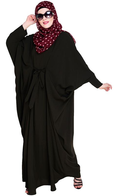 Bow Embellished Olive Kaftan