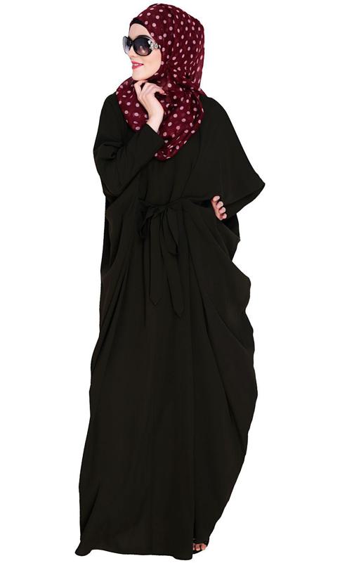 Bow Embellished Olive Kaftan