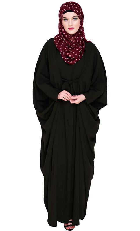 Bow Embellished Olive Kaftan