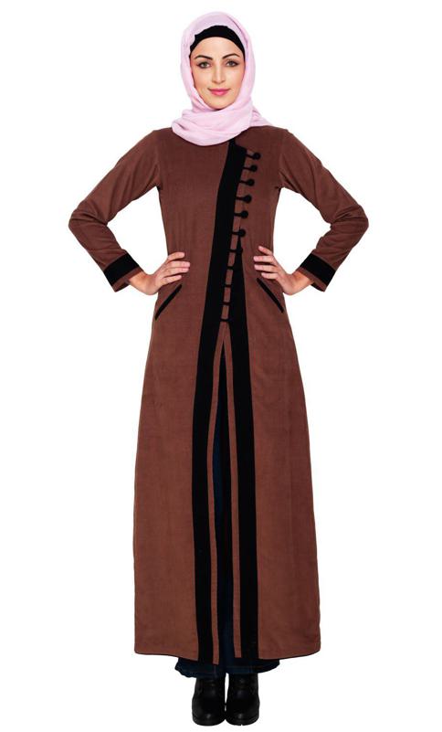 Brown Velvet Corduroy Coat