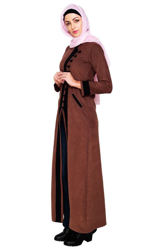 Brown Velvet Corduroy Coat