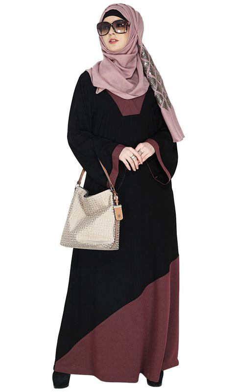 Casual Purple Highlighted Abaya