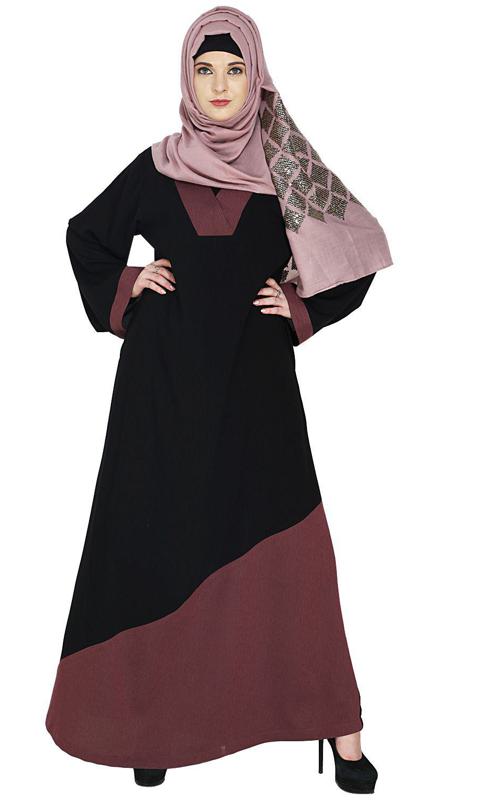Casual Purple Highlighted Abaya