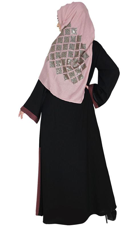 Casual Purple Highlighted Abaya
