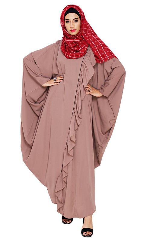 Chic Ruffled Pink Kaftan (Made-To-Order)