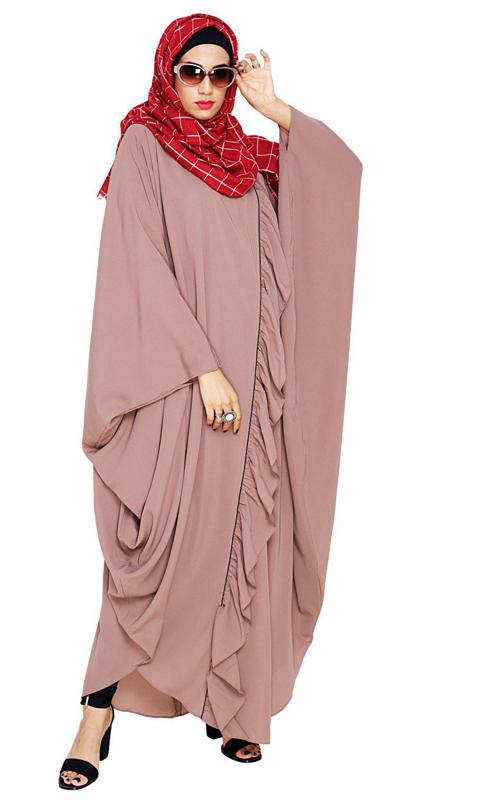 Chic Ruffled Pink Kaftan (Made-To-Order)