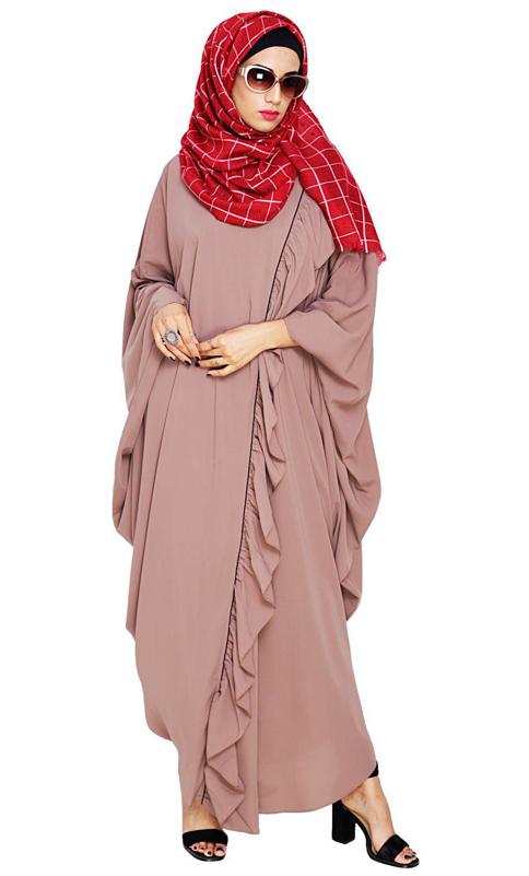 Chic Ruffled Pink Kaftan (Made-To-Order)