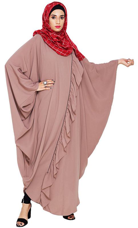Chic Ruffled Pink Kaftan (Made-To-Order)
