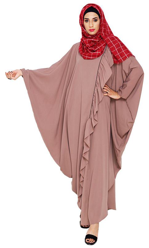 Chic Ruffled Pink Kaftan (Made-To-Order)