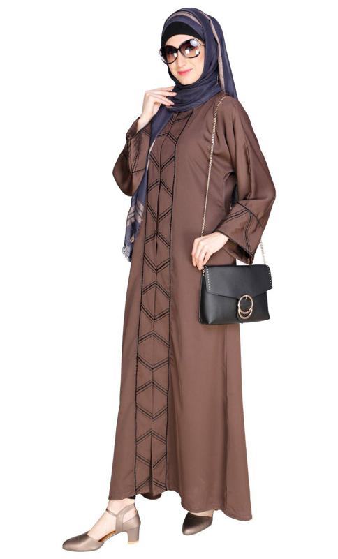 Classic Button Down Brown Abaya (Made-To-Order)
