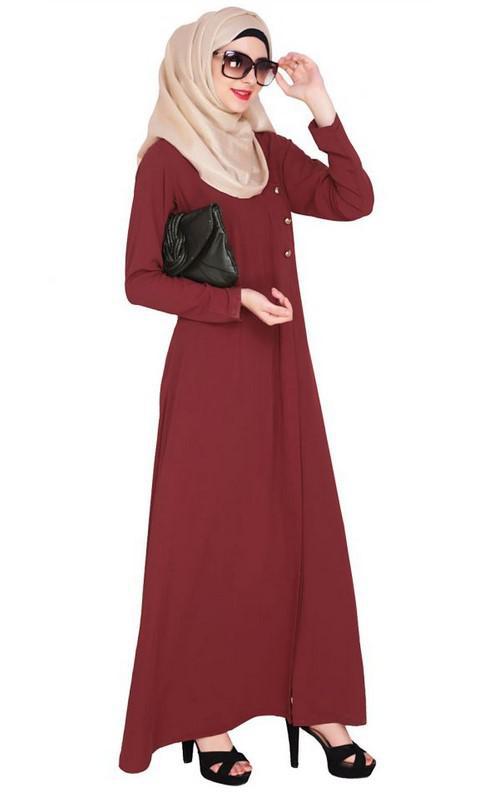 Classic Wine Abaya (Made-To-Order)