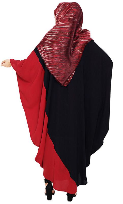 Classy Tasselled Black and Red Kaftan (Made-To-Order)