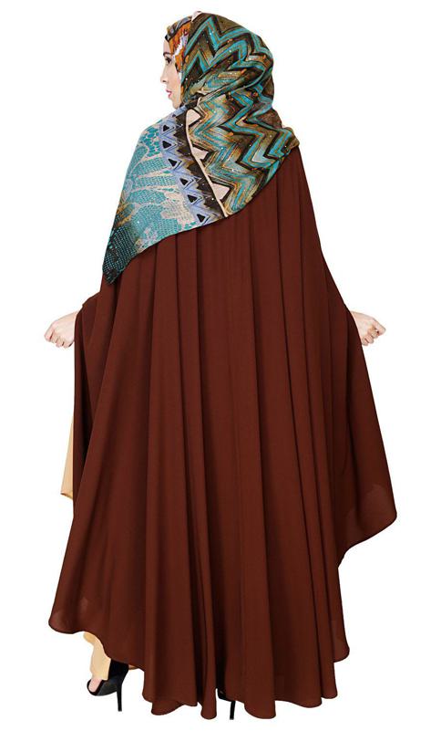 Colour Block Brown Irani Kaftan