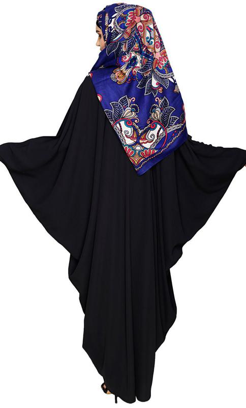 Colour Blocked Dark Grey Kaftan (Made-To-Order)