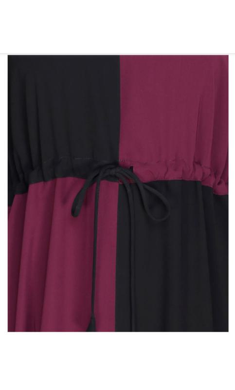 Colour Blocked Purple Abaya