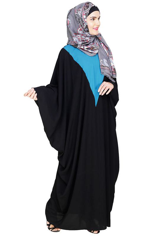 Colour Blocked Teal Blue Kaftan