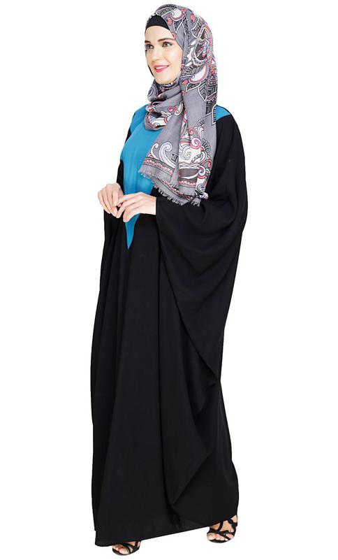 Colour Blocked Teal Blue Kaftan