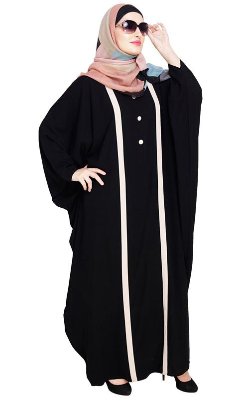 Colourblock Black Kaftan (Made-To-Order)