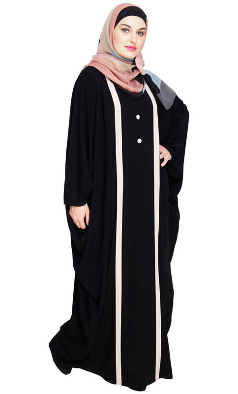 Colourblock Black Kaftan (Made-To-Order)