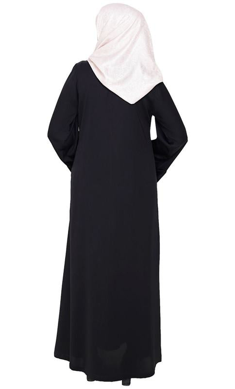 Daisy Black Dubai Style Abaya (Made-To-Order)