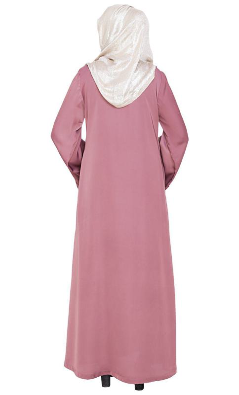 Daisy Onion Pink Dubai Style Abaya (Made-To-Order)