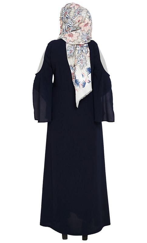 Dora Sleeves Blue Abaya