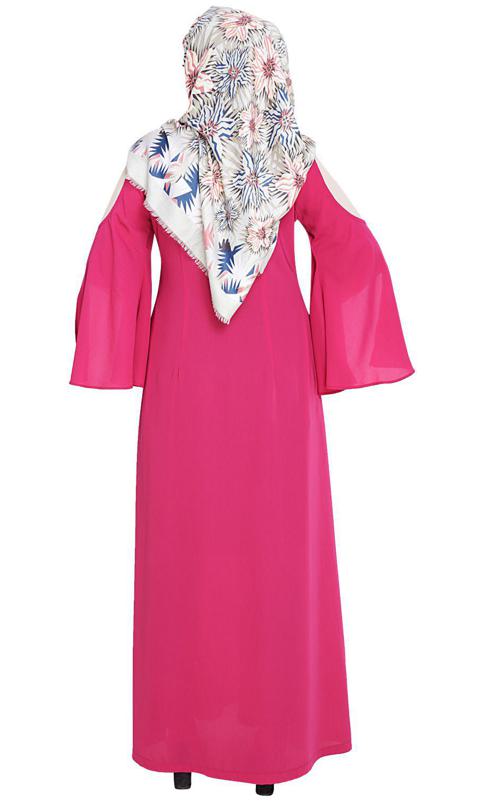 Dora Sleeves Fuschia Abaya