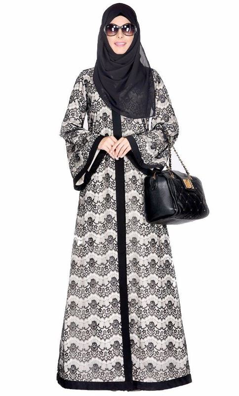 Double Layer Laced Abaya (Made-To-Order)