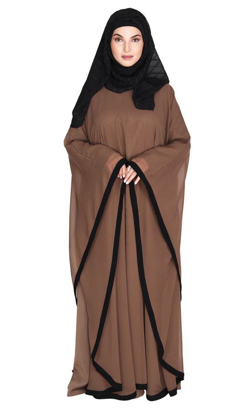 Double Layered Oak Brown Kaftan
