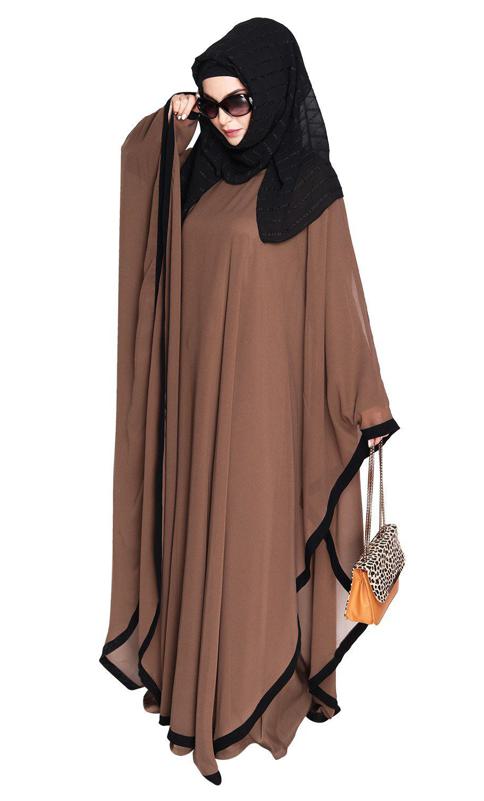 Double Layered Oak Brown Kaftan