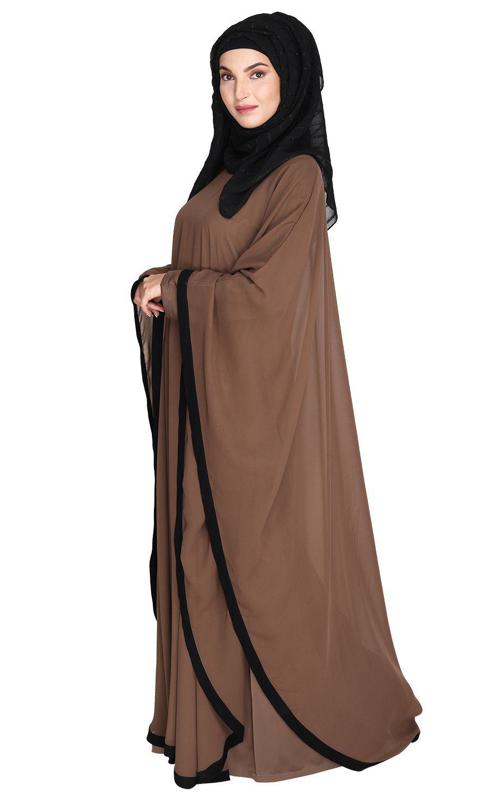 Double Layered Oak Brown Kaftan