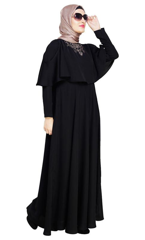 Elite Black Cape Abaya (Made-To-Order)