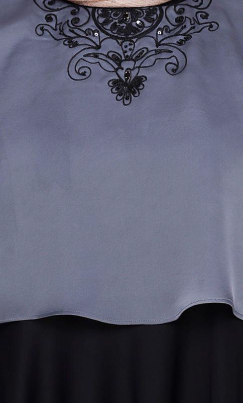 Elite Grey Cape Abaya